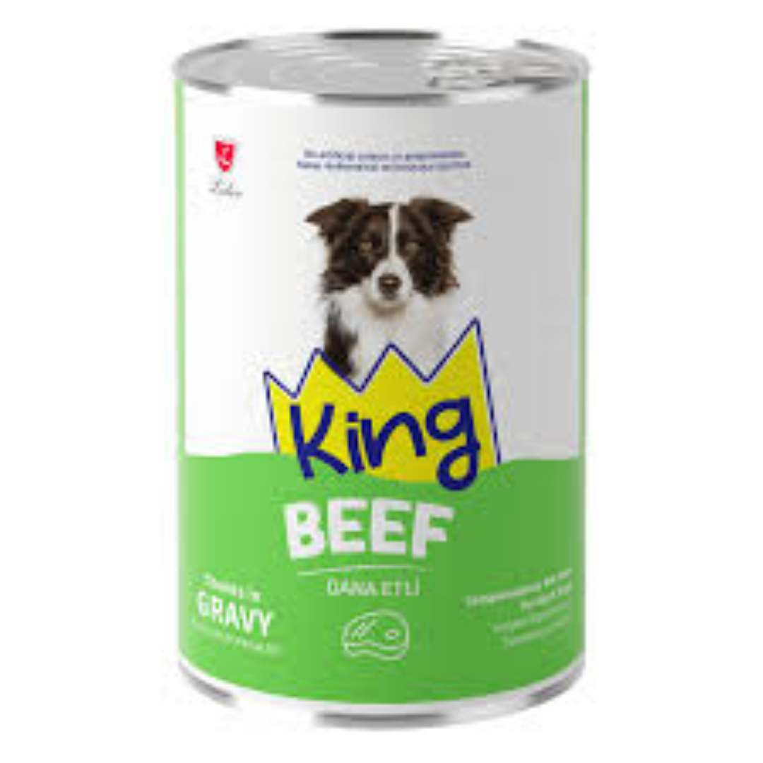 KING CAN DOG FOOD BEEF CHUNK IN GRAVY 400G